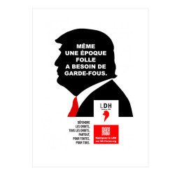 Autocollant campagne LDH 2025 "Trump"
