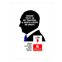 Autocollant campagne LDH 2025 "Poutine"