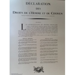 Affiche de la Déclaration des Droits de l'Homme et du Citoyen de 1789